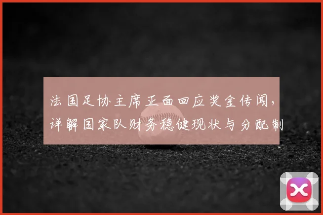 法国足协主席正面回应奖金传闻，详解国家队财务稳健现状与分配制度